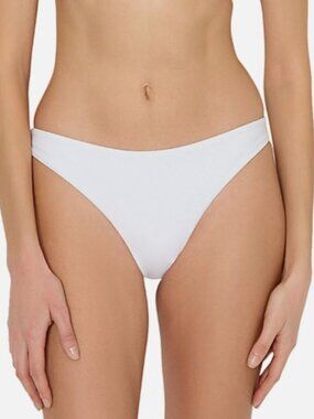 Milly Women's White Solid Margot Bikini Bottom Swimwear Size M